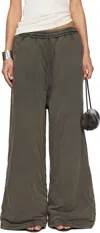 Lu'u Dan Gray Wadded Bontans Sweatpants In Green