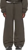 Lu'u Dan Gray Wadded Bontans Sweatpants In Washed Black