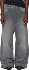 Lu'u Dan Gray Kriss Kross Jeans In Black