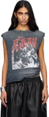Lu'u Dan Gray Wadded Sleeveless T-shirt In Gray