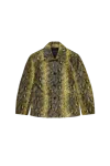 Lu'u Dan Jungle Carpet Python Creep Jacket Yellow