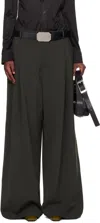 Lu'u Dan Khaki Jumbo Wide Leg Trousers In Military Grey