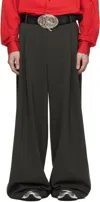 Lu'u Dan Khaki Jumbo Wide Leg Trousers In Military Grey
