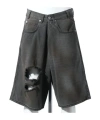 Lu'u Dan Kriss Kross Denim Shorts In Black