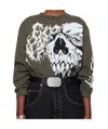 Lu'u Dan Gray Long Sleeve T-shirt In Multicolor