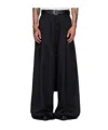 Lu'u Dan Lowline Belt Loop Casual Pants In Black