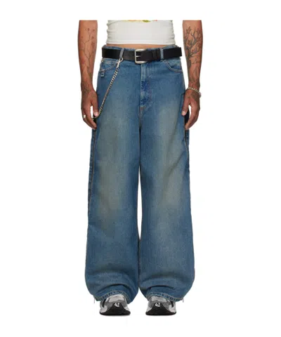 Lu'u Dan Blue Side Zip Jeans In Vintage Blue