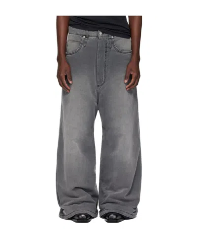 Lu'u Dan Non-stretch Wide-leg Jeans In Gray