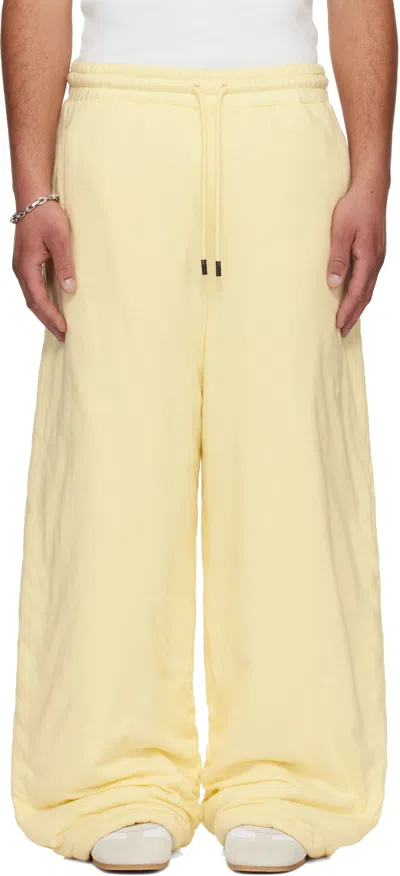 Lu'u Dan Off-white 'year Of The Horse' Wadded Bontans Sweatpants In Yellow