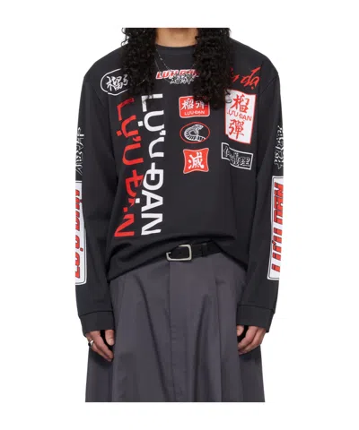 Lu'u Dan Oversized Long-sleeved T-shirt In Black