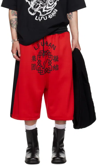 Lu'u Dan Red Clot Edition Basketball Shorts In Red/black