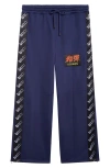 Lu'u Dan Navy Stacked Track Sweatpants In Blue