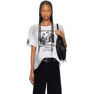 Lu'u Dan White Thrash T-shirt In Dust