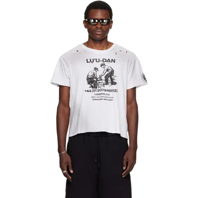 Lu'u Dan White Thrash T-shirt In Dust