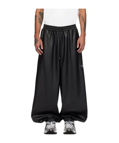 Lu'u Dan Black Baggy Bontan Faux-leather Trousers