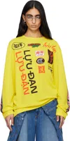 Lu'u Dan Yellow Oversized Long Sleeve T-shirt In Yellow