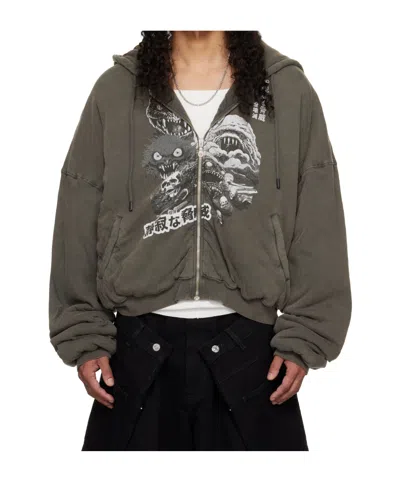 Lu'u Dan Zipper Hoodie In Green