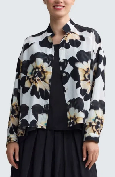 Luukaa Amaris Floral Print Stand Collar Shirt In Multi