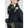 Luukaa Anna Memory Taffeta Collar Scarf In Black