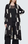 Luukaa Aqualina Printed Jersey Duster In Black