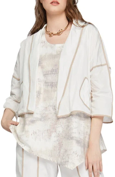 Luukaa Astrid Short Memory Taffeta Jacket In White