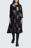 Luukaa Avalora Organza Double Layer Dress In Black