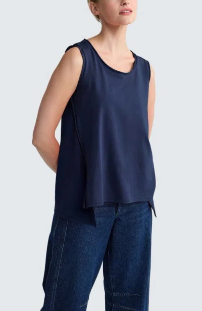 Luukaa Azari Sleeveless Jersey Top In Blue