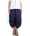 Luukaa Baggy Cotton Pants In Navy