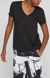 Luukaa Brio Devore Cotton Jersey T-shirt In Black