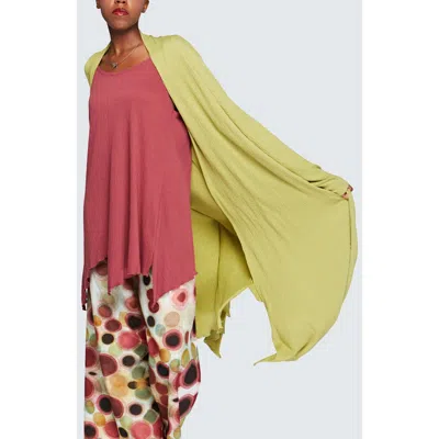 Luukaa Celeste Wrinkled Duster In Green