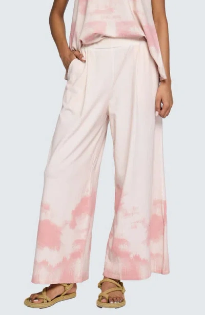 Luukaa Daris Garment-dyed A-line Pants In Pink