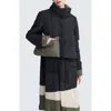 Luukaa Delora Cropped Panel Coat In Black