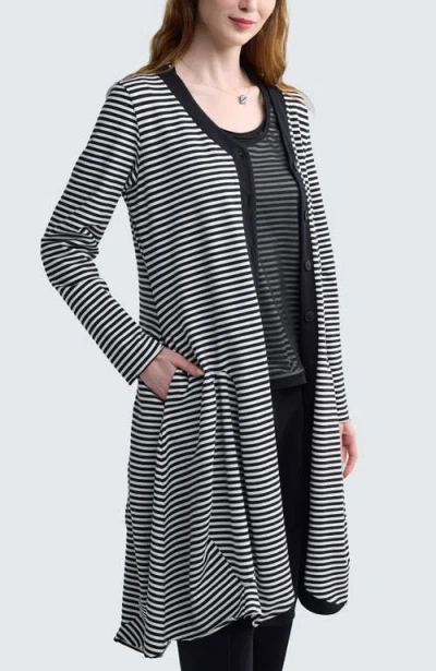 Luukaa Elonie Striped Balloon Jacket In Black
