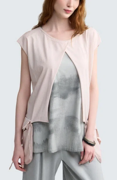Luukaa Elowyn Garment-dyed Boxy Blouse In Gray