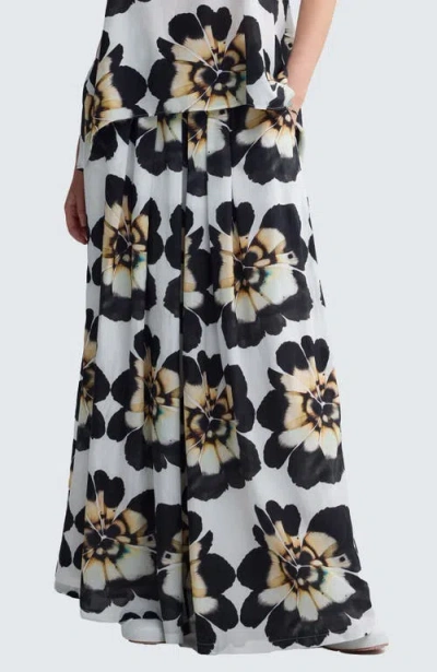Luukaa Elvina Floral Print Wide-leg Pants In Multi