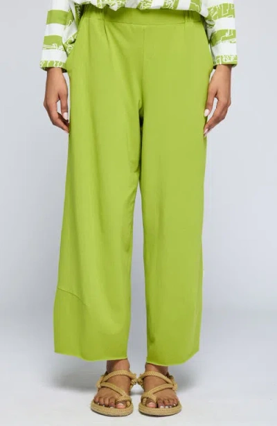 Luukaa Ilaria Curved Jersey Pants In Green