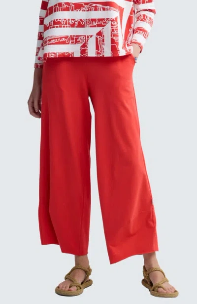 Luukaa Ilaria Curved Jersey Pants In Red