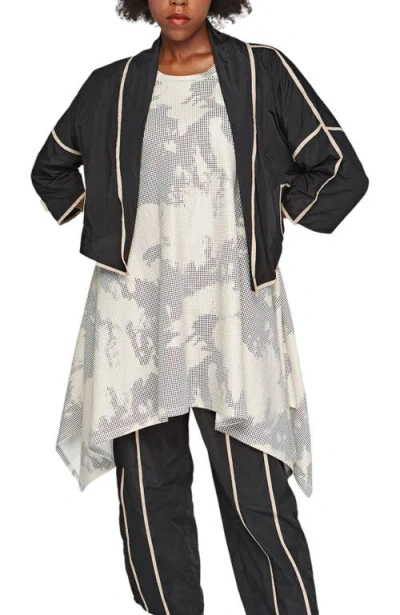 Luukaa Iris Printed Cotton Jersey Dress In Black