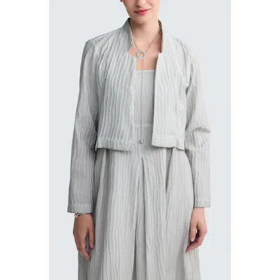 Luukaa Ivelle Garment-dyed Bolero Jacket In Gray