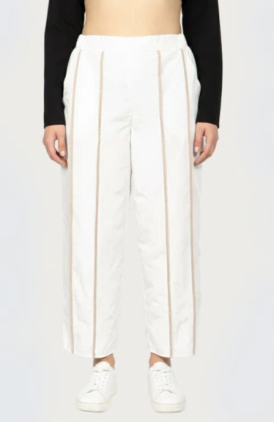 Luukaa Jasper Memory Taffeta Pants With Liner In White