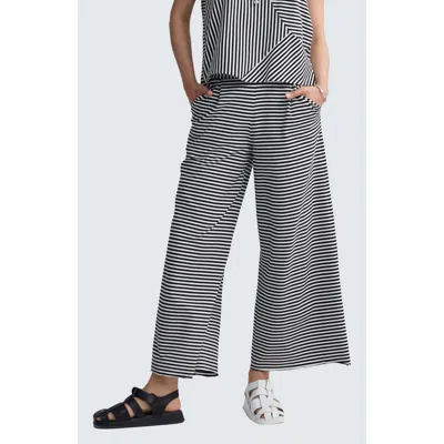 Luukaa Kaelith Striped Jersey Wide-leg Pants In Green