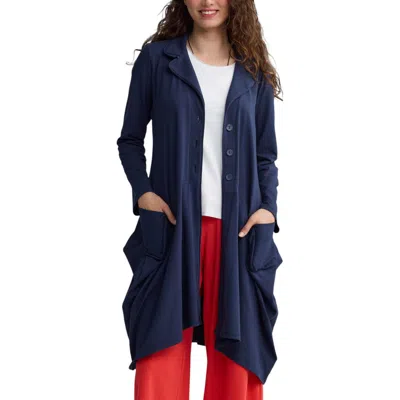Luukaa Liora Voluminous Jersey Jacket In Blue