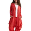 Luukaa Liora Voluminous Jersey Jacket In Brown