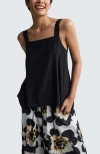Luukaa Lorena Minimalist Square-neck Top In Multi