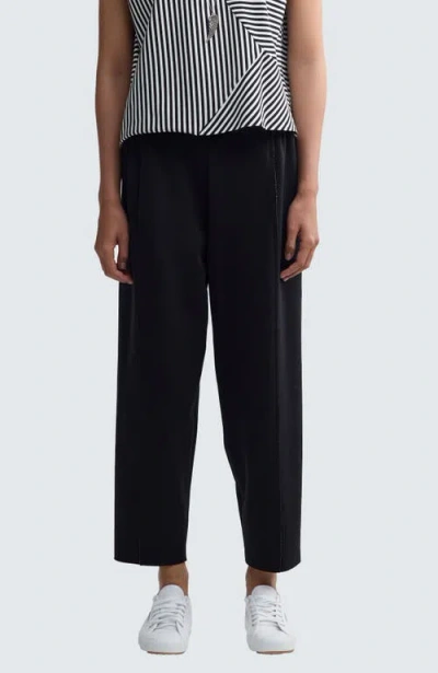Luukaa Lumara Solid Seam-detail Pants In Black