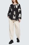 Luukaa Marilla Printed Pocket Tunic In Black