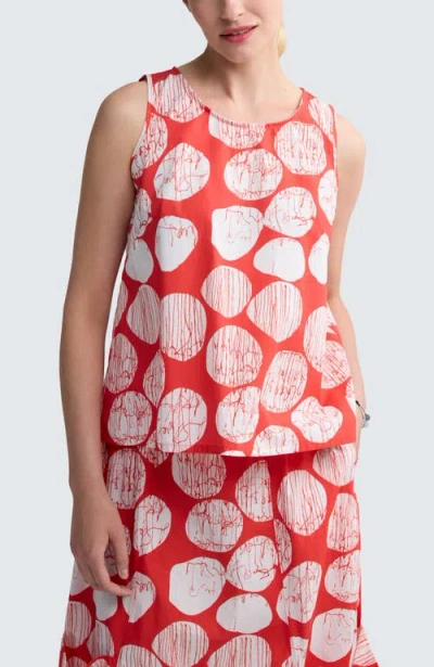 Luukaa Orla Printed A-line Top In Red