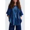 Luukaa Quinn Batik-effect Back-button Tunic In Multi