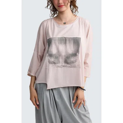 Luukaa Rowena Two-tone Patch Pocket Top In Pink