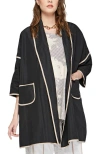 Luukaa Seraph Memory Taffeta Duster In Black